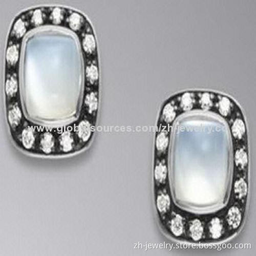 Cubic Zirconia Drop Earrings, Available in Various Colors